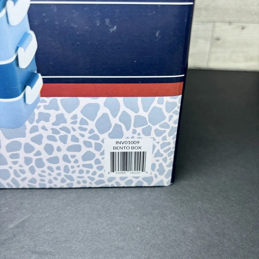 NIB Tommy Bahama Bento‎ Box/Lunch Box w/Handle, 3 Tier, Leak-proof, Plastic